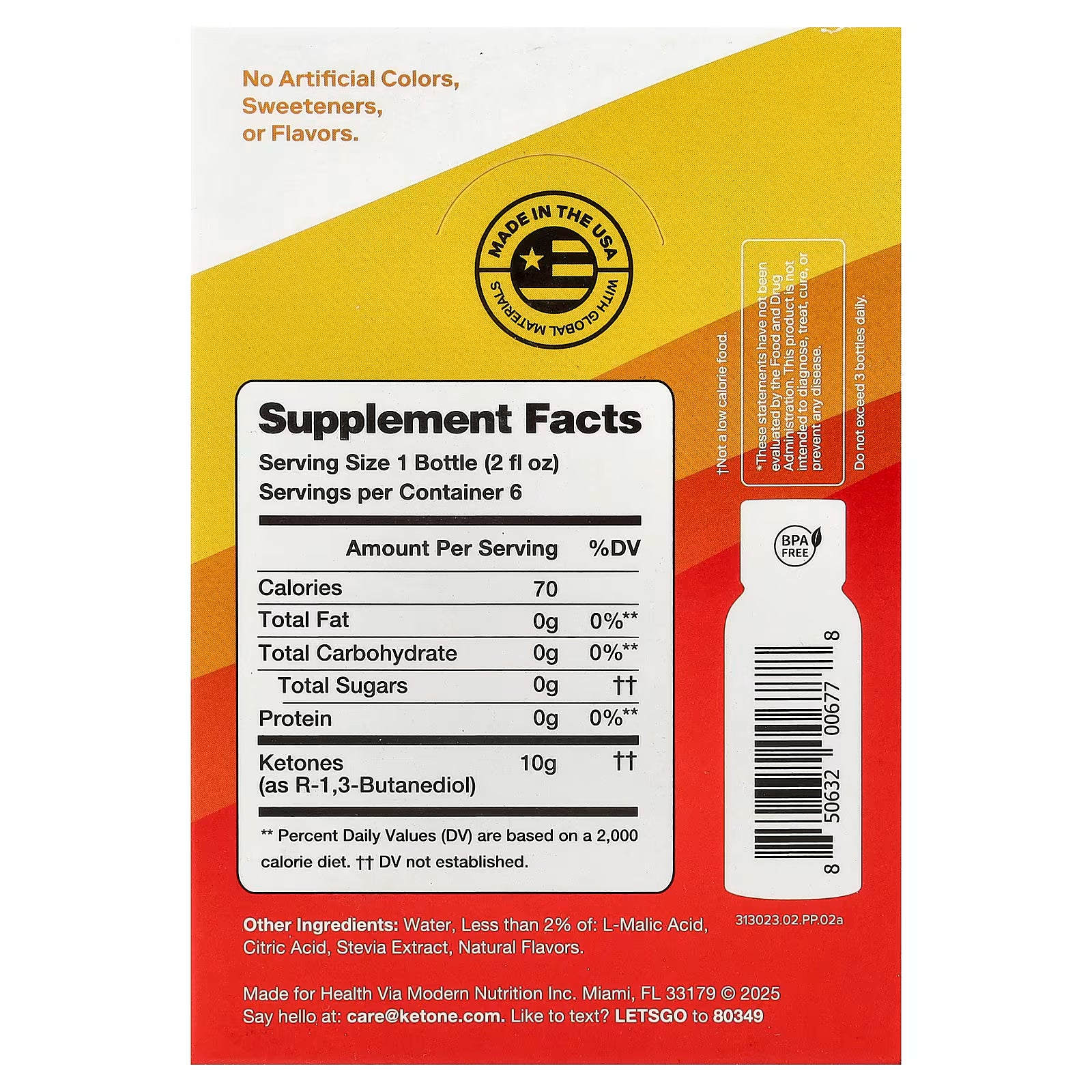 Ketone-IQ (6 Pack) Classic Multi-serving Peach Flavor