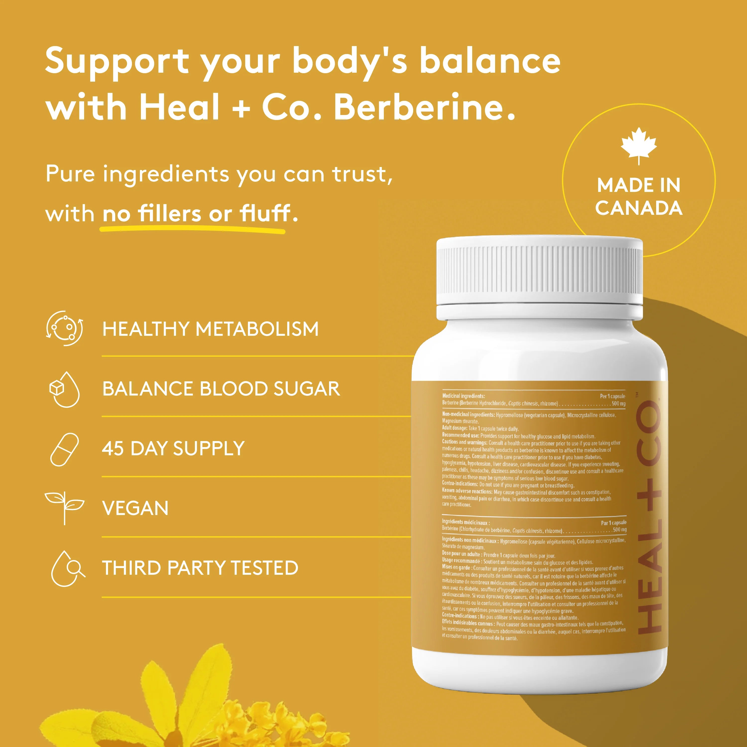 Heal + Co Berberine (90 caps)