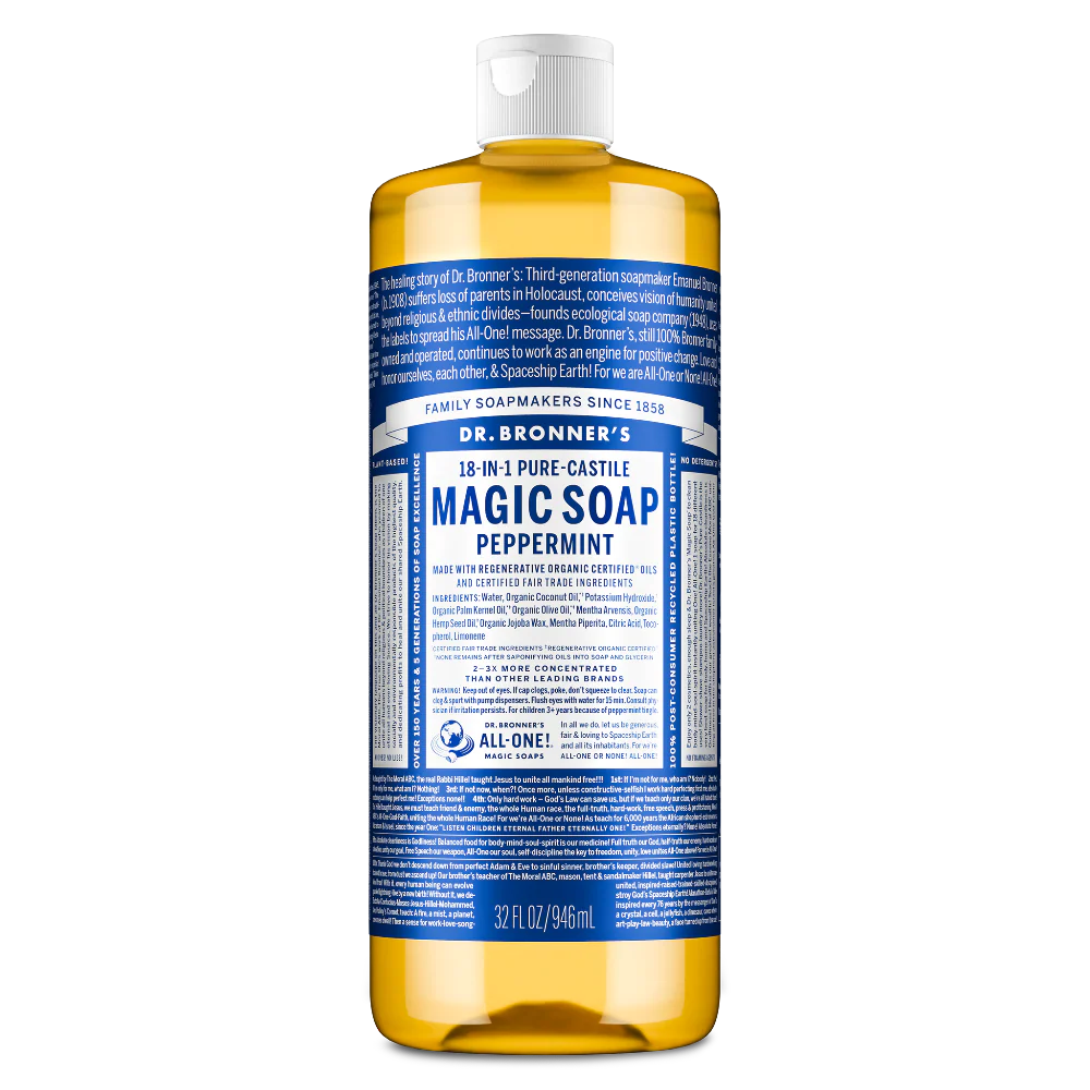 Dr. Bronner's Pure-Castile Magic Soap - Peppermint (945ml)